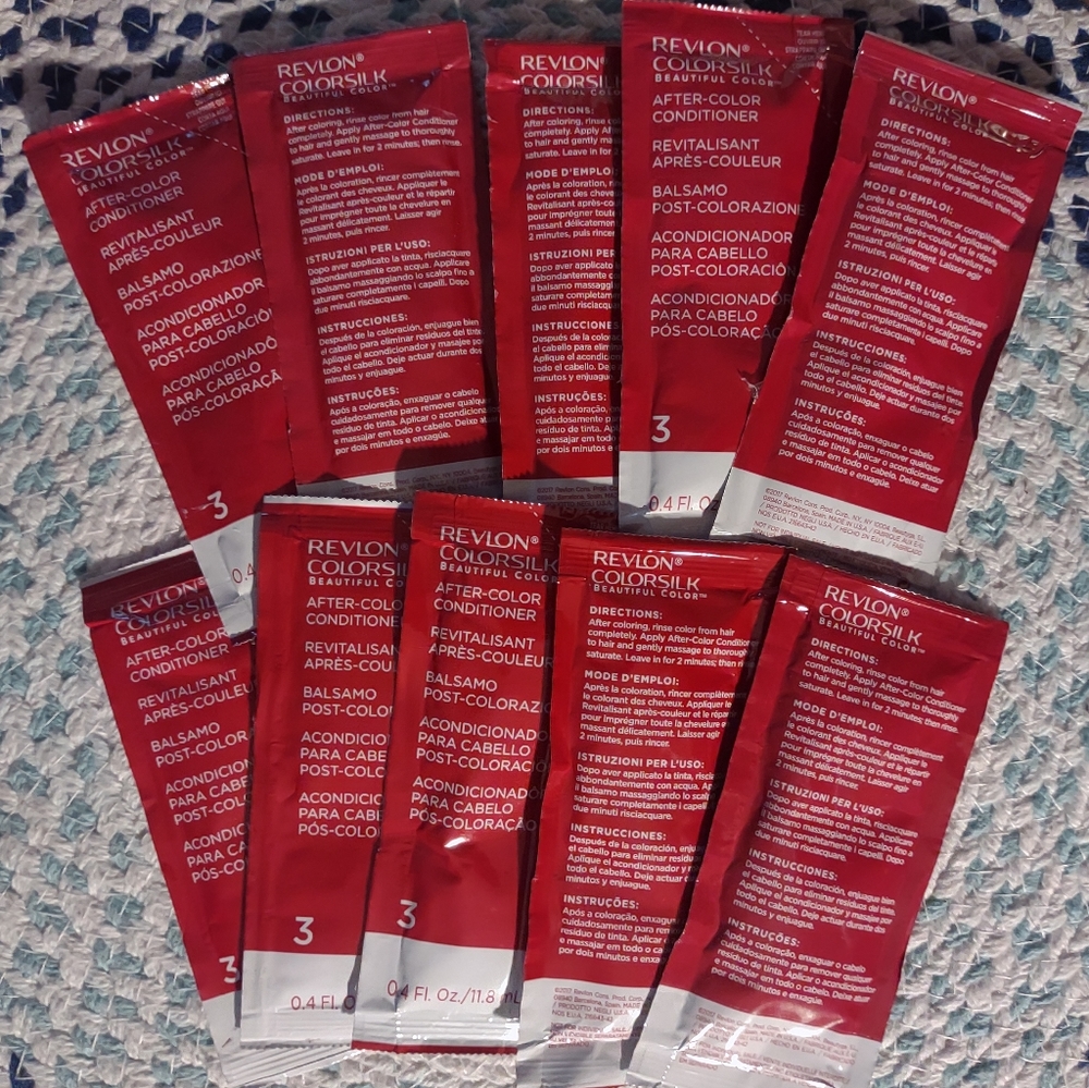 Revlon Colorsilk After Color Conditioner packets (10) lot